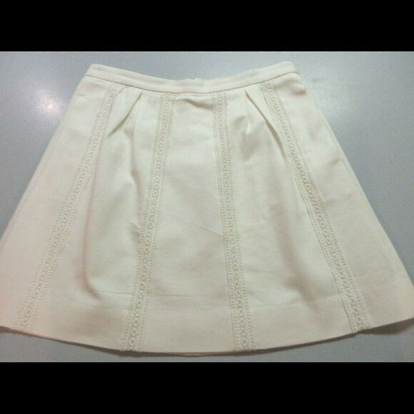 J. Crew Gray and White A-Line Skirt - Picture 2 of 5